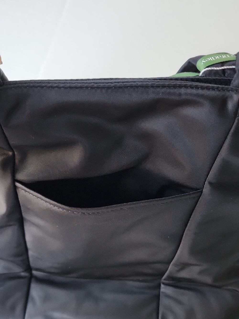 Vera Bradley Black Featherweight Zip Tote Bag - Picture 7 of 15